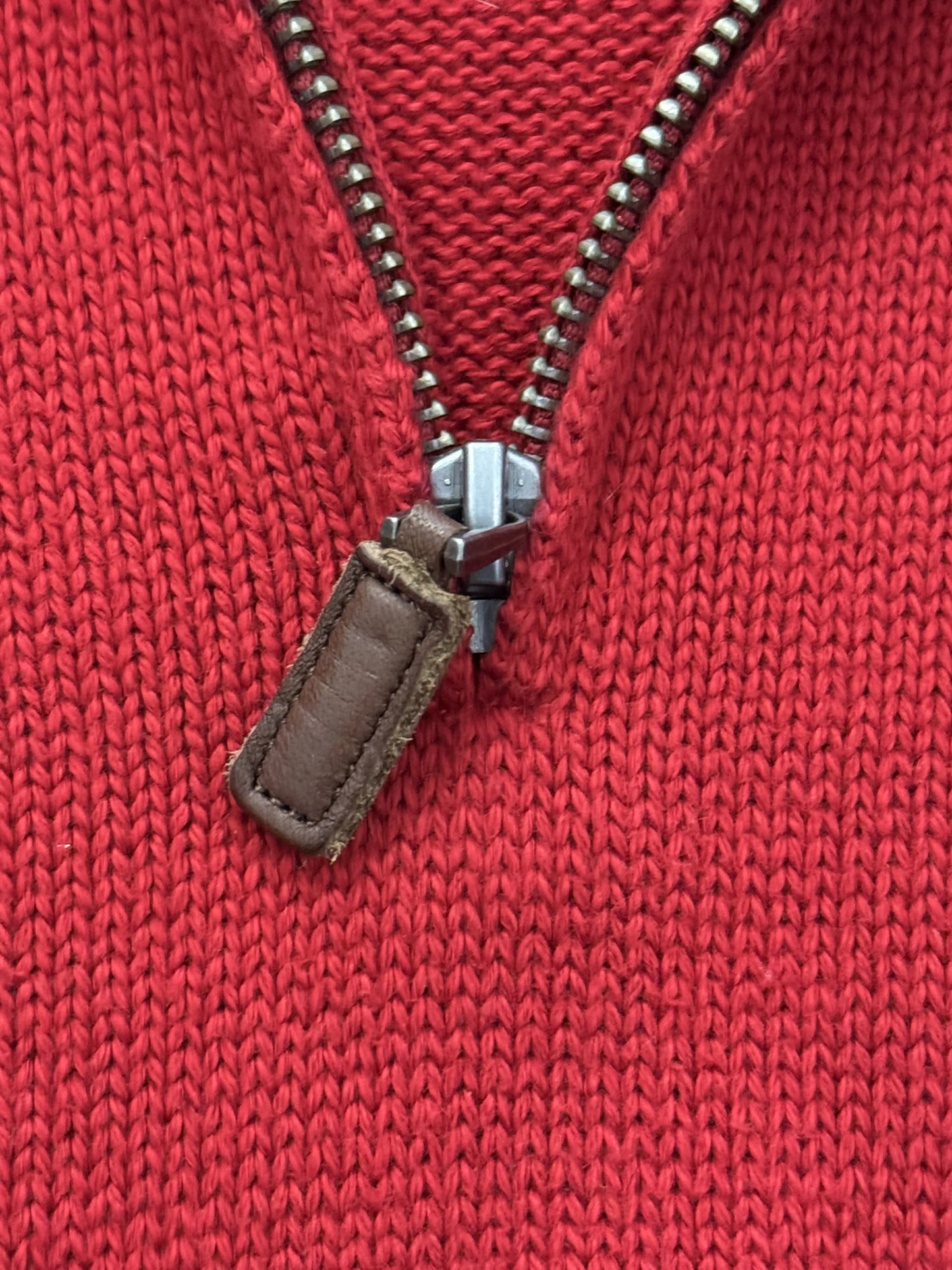 Felpa Half-Zip Polo Ralph Lauren Rosso Knit – Pony Navy – XL