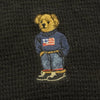 T-Shirt Polo Ralph Lauren Manica Lunga Nera Waffle – Polo Bear – L