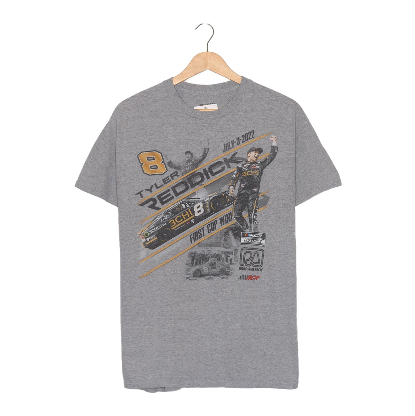 NASCAR Tyler Reddick #8 First Cup Win T-Shirt Grigia – M