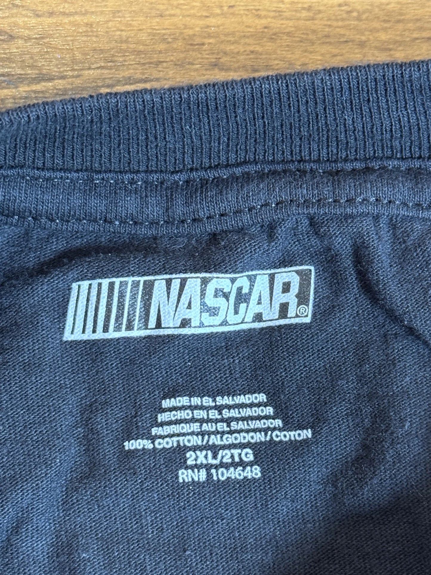 NASCAR Racing T-Shirt Logo Vintage Nera Faded – 2XL 3
