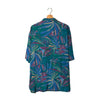 Camicia Donna Vintage Stampa Botanica Bottoni Gioiello Oversize