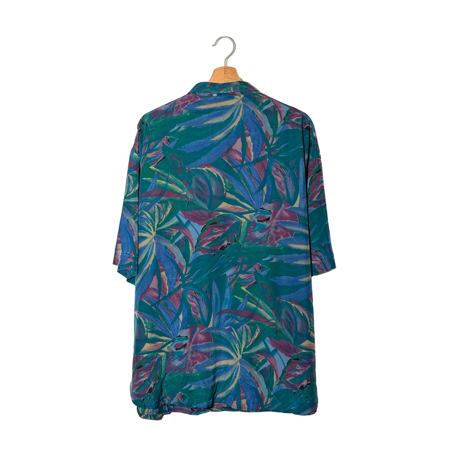 Camicia Donna Vintage Stampa Botanica Bottoni Gioiello Oversize