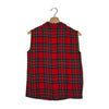 Gilet Tartan Scozzese Lana Fresca Smanicato Vintage M