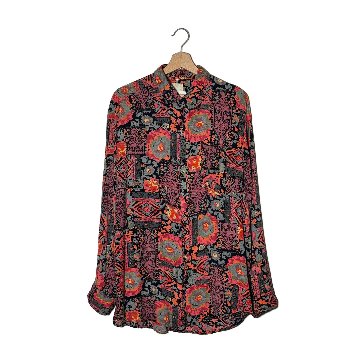 Camicia Manica Lunga Patchwork Kilim Viscosa Vintage