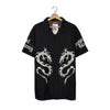 Camicia Nera Doppio Drago Tribale Bianco Gothic Y2K – XL