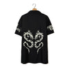 Camicia Nera Doppio Drago Tribale Bianco Gothic Y2K – XL 2