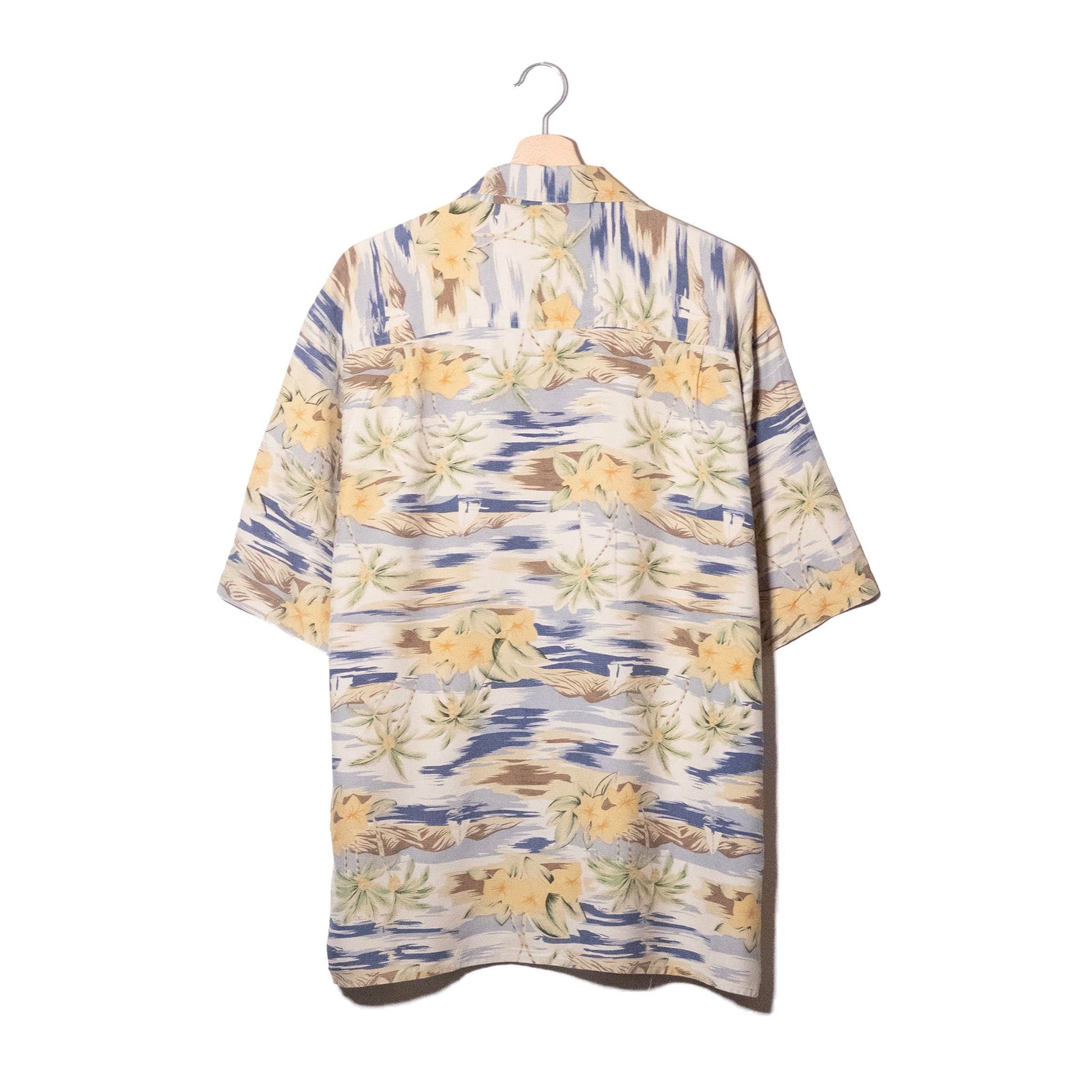 Camicia Aloha Seta Pura Plumeria Avorio Lord & Taylor – L 2