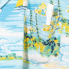 Camicia Aloha Azzurra Cotone Barche a Vela Palme Tropicali – M