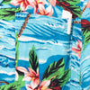 Fries Party-Chic Camicia Aloha Azzurra Plumeria Rosa – XL