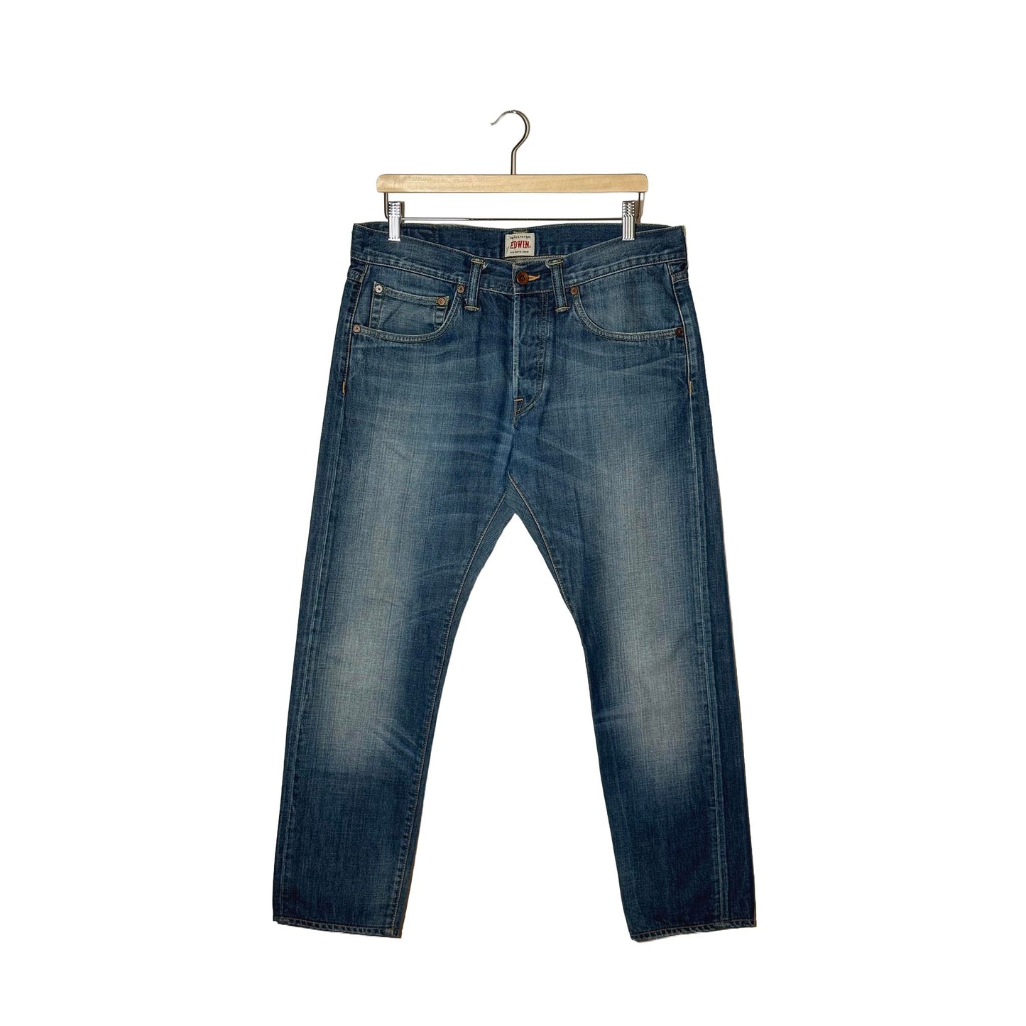Edwin ED-55 Jeans Denim Blu Scuro Made in Tunisia W33