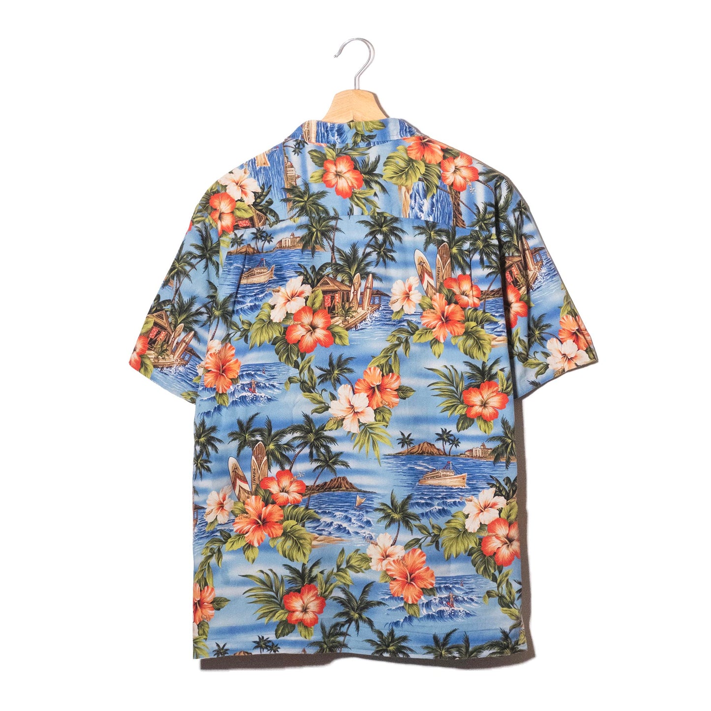 Royal Creations Camicia Aloha Ibisco Piroscafo Made in Hawaii 100% Cotone – L