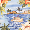 Royal Creations Camicia Aloha Ibisco Piroscafo Made in Hawaii – L 5