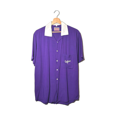 Camicia Bowling Vintage UNIFORM Viola Wonderbowl – L