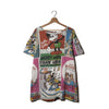 T-Shirt Oversize Mickey Mouse Stampa Retro Multicolor - L