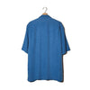 Camicia Jacquard Bambù Azzurra Bottoni Legno - L