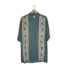 Camicia Hawaiana Verde Salvia Palme Rombi Vintage L