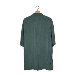 Camicia Hawaiana Verde Salvia Palme Rombi Vintage L