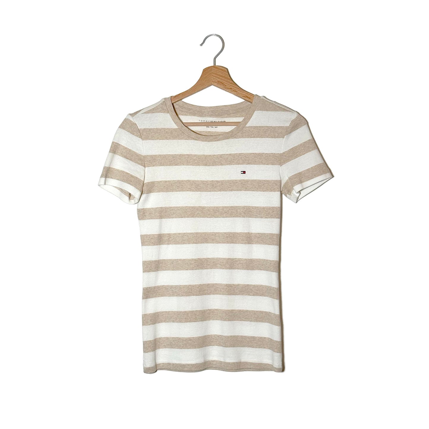 T Shirt Tommy Hilfiger Righe Beige Donna - XS