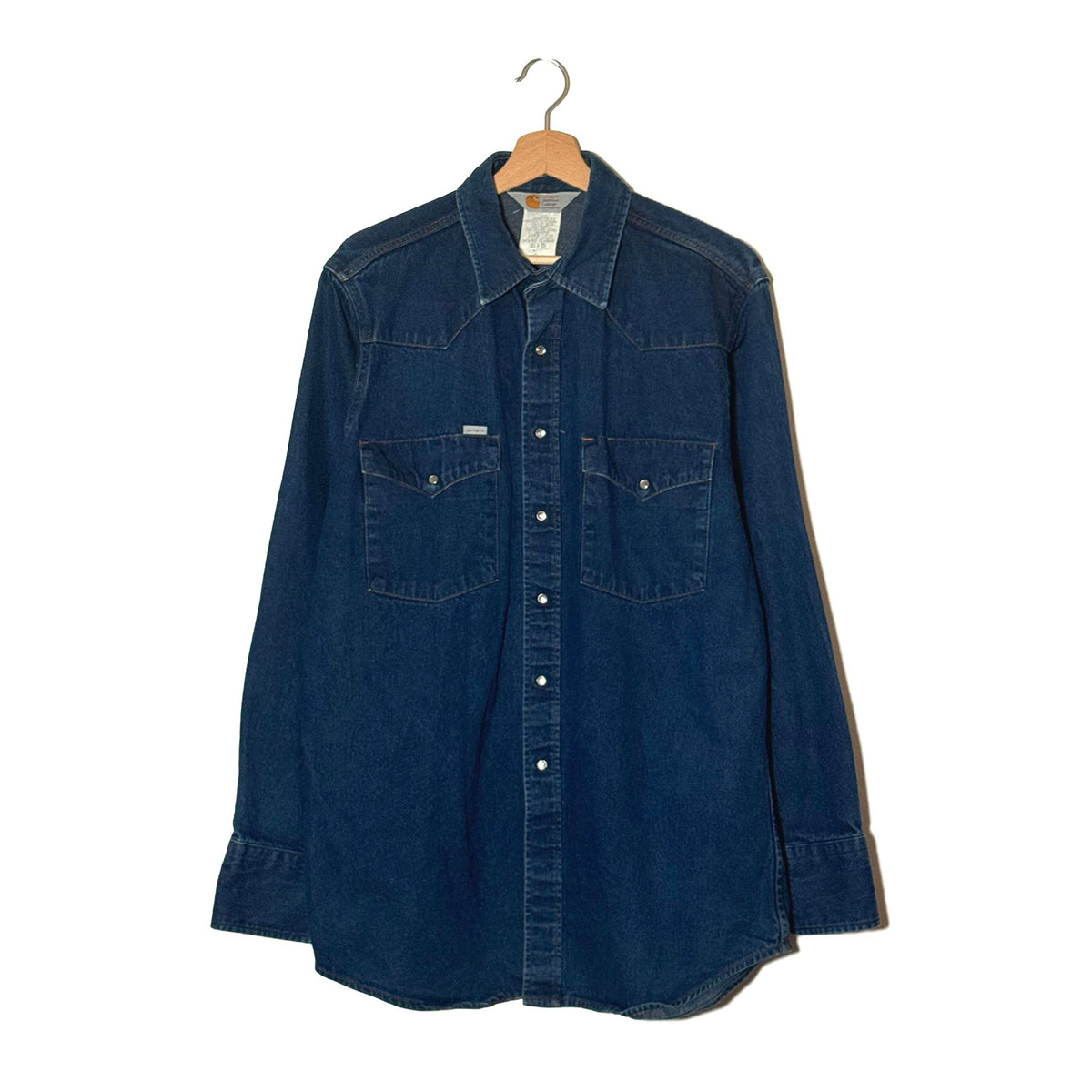 Carhartt Camicia Western Denim Rugged Outdoor Wear XL