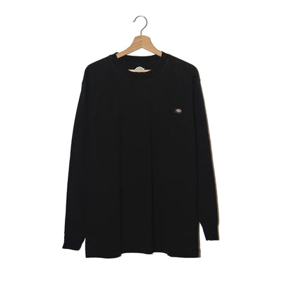 Dickies T-Shirt Manica Lunga Nera Nuova con Tag L