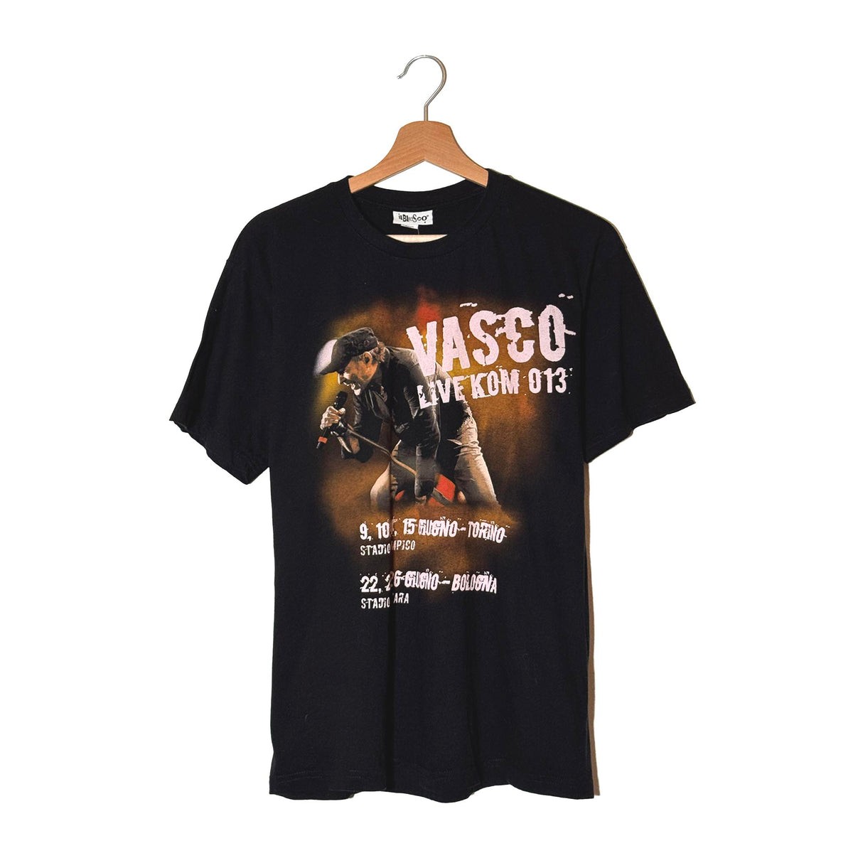 Vasco Live Kom 013 T-shirt Tour Nera il Blasco Sold Out S